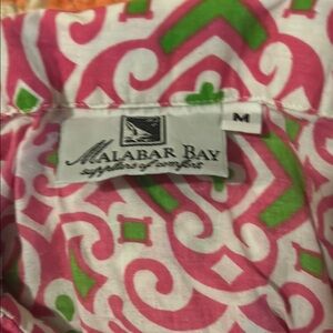 Malabar Bay Pink and Green Patterned PJ Top and Bottom